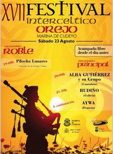 Cartel del Festival Intercéltico de Orejo 2014